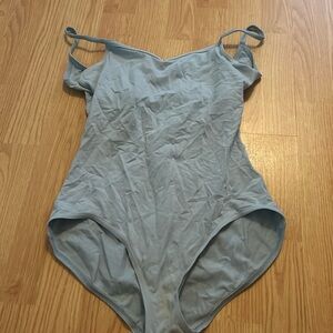 Blue camisole leotard